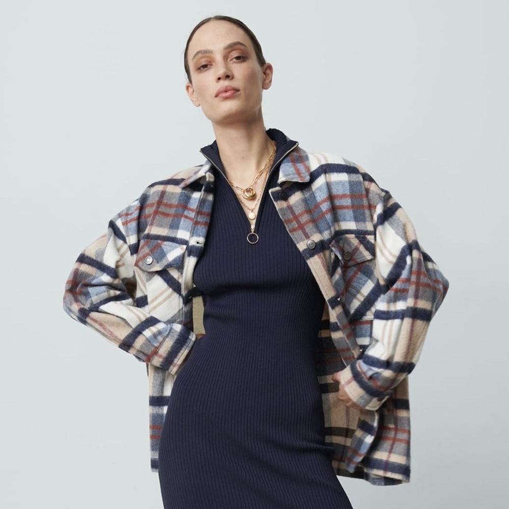 Zara plaid overshirt size XXL